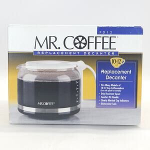 Mr. Coffee Replacement Decanter Carafe PD12 10-12 Cup Open Box
